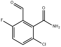 6-chloro-3-fluoro-2-formylbenzamide Struktur