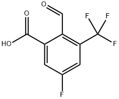 5-fluoro-2-formyl-3-(trifluoromethyl)benzoic acid Structure
