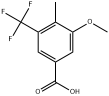 3-Methoxy-4-methyl-5-(trifluoromethyl)benzoic acid,2387119-49-3,结构式