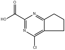 4-氯-6,7-二氢-5H-环戊二[D]嘧啶-2-羧酸, 2387141-91-3, 结构式