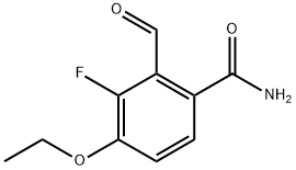 4-ethoxy-3-fluoro-2-formylbenzamide 结构式