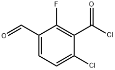 6-chloro-2-fluoro-3-formylbenzoyl chloride Struktur