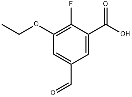 3-Ethoxy-2-fluoro-5-formylbenzoic acid Struktur