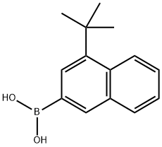 B-[4-(1,1-二甲基乙基)-2-萘基]硼酸 结构式