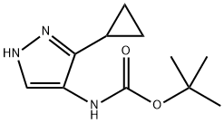 tert-Butyl (3-cyclopropyl-1H-pyrazol-4-yl)carbamate Structure