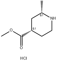 methyl (2S,4S)-2-methylpiperidine-4-carboxylate hydrochloride Structure