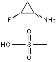 Cyclopropanamine, 2-fluoro-, (1S,2R)-, compd. with methanesulfonate (1:1) Structure