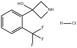 3-Azetidinol, 3-[2-(trifluoromethyl)phenyl]-, hydrochloride (1:1) Struktur