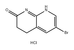 6-溴-4,8-??二氢-3H-1,8-二氮杂萘-2-酮盐酸盐, 2387601-36-5, 结构式