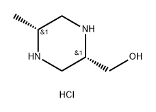 2-Piperazinemethanol, 5-methyl-, hydrochloride (1:2), (2S,5R)- Structure