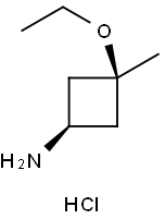 cis-3-Ethoxy-3-methylcyclobutan-1-amine hydrochloride Structure