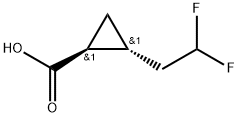 (1S,2R)-2-(2,2-Difluoroethyl)cyclopropane-1-carboxylic acid Structure