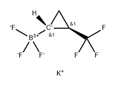 Borate(1-), trifluoro[rel-(1R,2R)-2-(trifluoromethyl)cyclopropyl]-, potassium (1:1), (T-4)- Structure