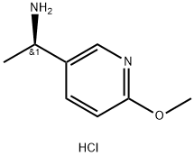 (R)-1-(6-甲氧基吡啶-3-基)乙胺二盐酸盐 结构式