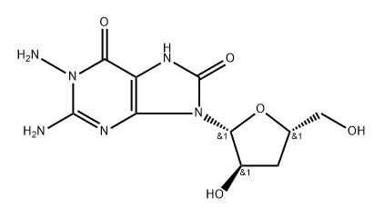 1-Amino-3'-deoxy-7,8-dihydro-8-oxoguanosine 结构式