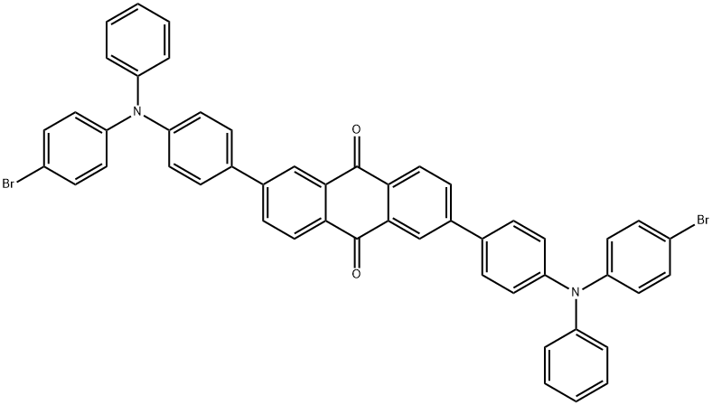 2,6-双(4-((4-溴苯基)(苯基)氨基)苯基)蒽-9,10-二酮,2389996-31-8,结构式
