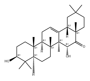 3β，15α－Dihydroxy－olean－12－en－16－one Structure