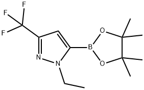 1-乙基-5-(4,4,5,5-四甲基-1,3,2-二氧硼杂环戊烷-2-基)-3-(三氟甲基)-1H-吡唑, 2392928-61-7, 结构式