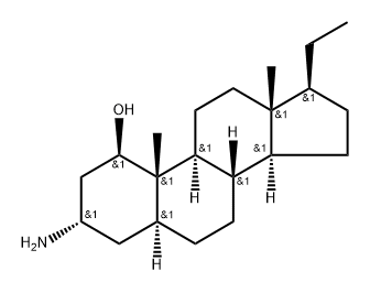 3α-アミノ-5α-プレグナン-1β-オール 化学構造式