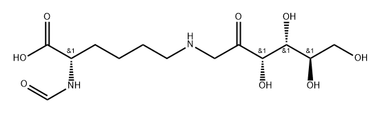 alpha-N-formyl-(epsilon-N-1-deoxy-1-fructosyl)-L-lysine Structure