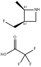 rel-(2R,3R)-3-(Fluoromethyl)-2-methylazetidine 2,2,2-trifluoroacetate Structure