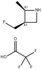 REL-(2R,3R)-3-(氟甲基)-2-甲基氮杂环丁烷2,2,2-三氟乙酸酯,2394830-26-1,结构式