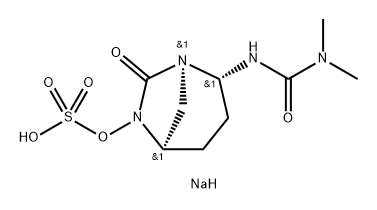 Sulfuric acid, mono [(1 R,2S,5R)-2-[[(dimethy lamino)carbonyl]amino]-7-oxo-1 ,6-diazab icyclo[3.2.1 ]oct-6-yl] ester, sodium salt (1 : 1 ) Struktur