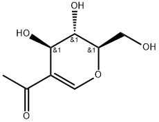 1-((2R,3S,4R)-3,4-dihydroxy-2-(hydroxymethyl)-3,4-dihydro-2H-pyran-5-yl)ethanone Structure