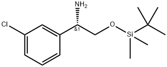 (S)-2-((tert-Butyldimethylsilyl)oxy)-1-(3-chlorophenyl)ethan-1-amine Struktur