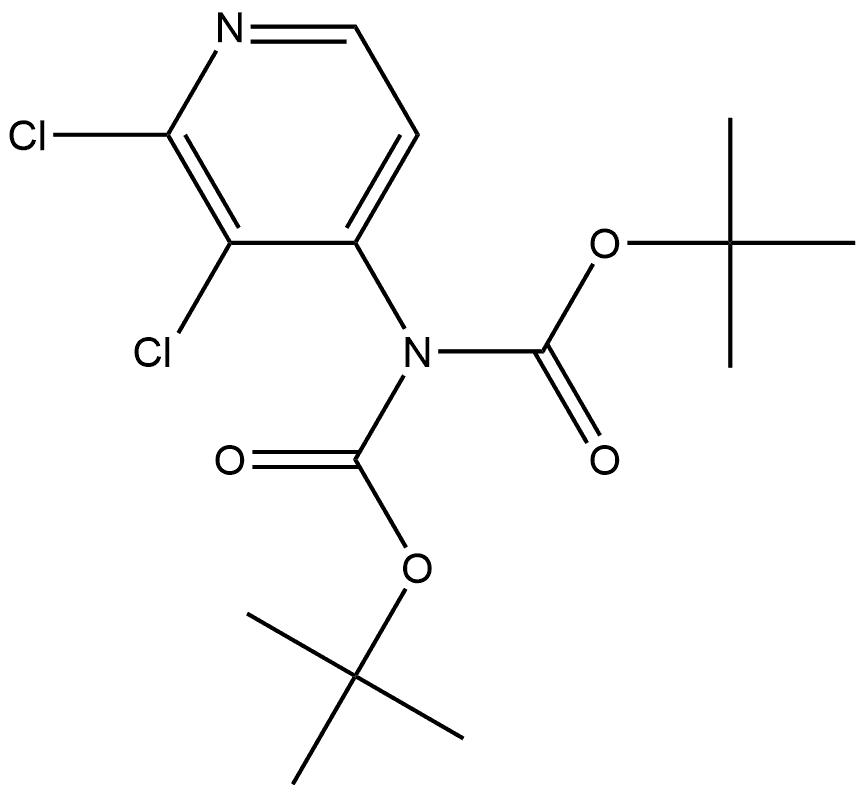 Di-tert-butyl (2,3-dichloropyridin-4-yl)iminodicarbonate Struktur