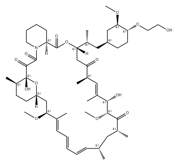 23,27-Epoxy(7E,15E,17E,19E)-3H-pyrido[2,1-c][1,4]oxaazacyclohentriacontine-1,5,11,28,29(4H,6H,31H)-pentone, 9,10,12,13,14,21,22,23,24,25,26,27,32,33,34,34a-hexadecahydro-9,27-dihydroxy-3-[(1R)-2-[(1S,3R,4R)-4-(2-hydroxyethoxy)-3-methoxycyclohexyl]-1-methy|依维莫司杂质 DCP