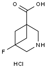 3-Azabicyclo[3.1.1]heptane-1-carboxylic acid, 5-fluoro-, hydrochloride (1:1),2402829-94-9,结构式