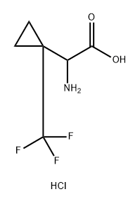 Cyclopropaneacetic acid, α-amino-1-(trifluoromethyl)-, hydrochloride (1:1) Struktur