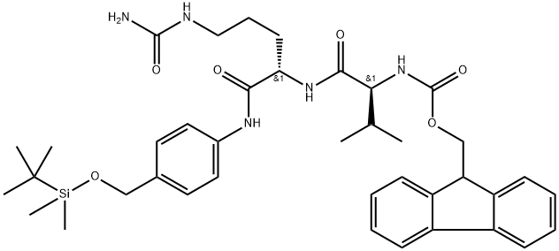 (9H-芴-9-基)甲基((S)-1-(((S)-1-((4 -(((叔丁基二甲基甲硅烷基)氧基)甲基)苯基)氨基)-1-氧代, 2403638-96-8, 结构式