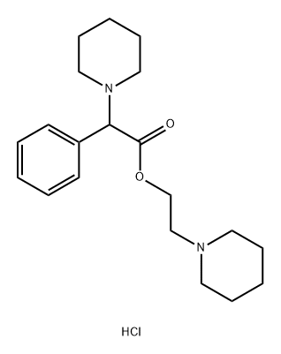 1-(alpha-(2-piperidinioethoxycarbonyl)benzyl)piperidinium dichloride Structure