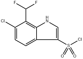 6-氯-7-(二氟甲基)-1H-吲哚-3-磺酰氯 结构式
