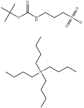 tetrabutylammonium 3-((tert-butoxycarbonyl)amino)propane-1-sulfonate 化学構造式