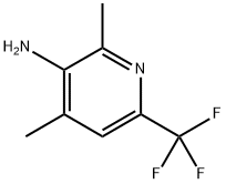 2,4-Dimethyl-6-(trifluoromethyl)pyridin-3-amine 化学構造式