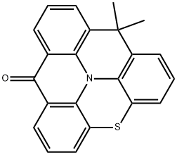 12,12-dimethylbenzo[9,1]quinolizino[3,4,5,6,7-klmn]phenothiazin-8(12H)-one Struktur