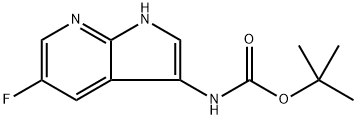 (5-氟-1H-吡咯并[2,3-B]吡啶-3-基)氨基甲酸叔丁酯,2408410-71-7,结构式