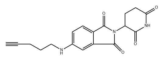 2-(2,6-dioxopiperidin-3-yl)-5-(pent-4-yn-1-ylamino)isoindoline-1,3-dione Structure