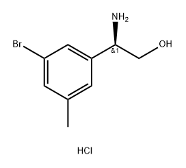 (R)-2-amino-2-(3-bromo-5-methylphenyl)ethanol hydrochloride,2408935-72-6,结构式