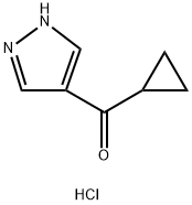 Methanone, cyclopropyl-1H-pyrazol-4-yl-, hydrochloride (1:1) Structure