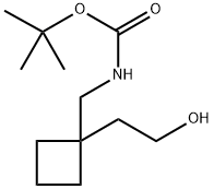 tert-butyl
N-{[1-(2-hydroxyethyl)cyclobutyl]methyl}carbamate Structure