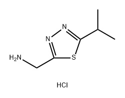 1,3,4-Thiadiazole-2-methanamine, 5-(1-methylethyl)-, hydrochloride (1:2) Structure