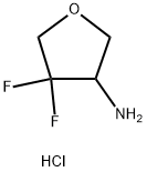 3-Furanamine, 4,4-difluorotetrahydro-, hydrochloride (1:1) 化学構造式