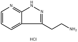 2-(1H-吡唑并[3,4-B]吡啶-3-基)乙烷-1-胺二盐酸盐,2408974-71-8,结构式