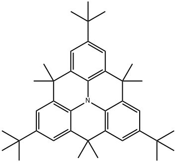 2,6,10-三-叔丁基-4,4,8,12,12-六甲基-8,12-二氢-4H-苯并[9,1]喹啉并[3,4,5,6,7-DEFG]吖啶 结构式