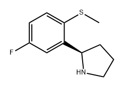 (2R)-2-[5-fluoro-2-(methylsulfanyl)phenyl]pyrrolidine,2409541-16-6,结构式