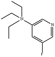 3-Fluoro-5-(triethylsilyl)pyridine 化学構造式